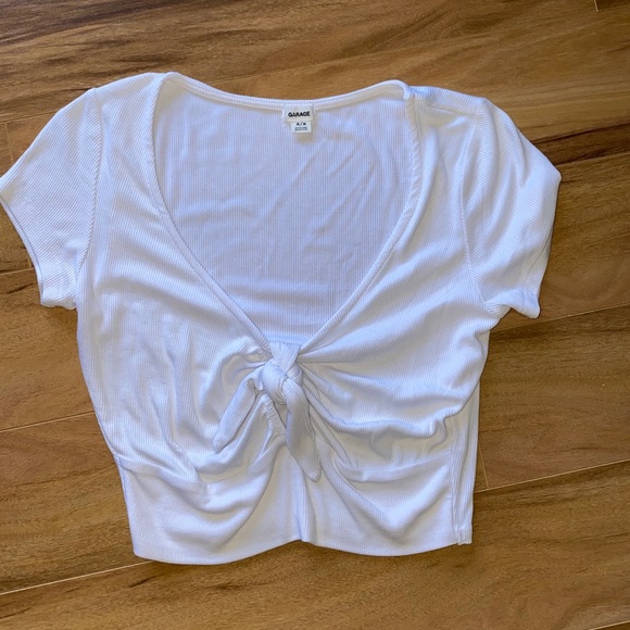 Garage Tops - Garage white tie up top size medium